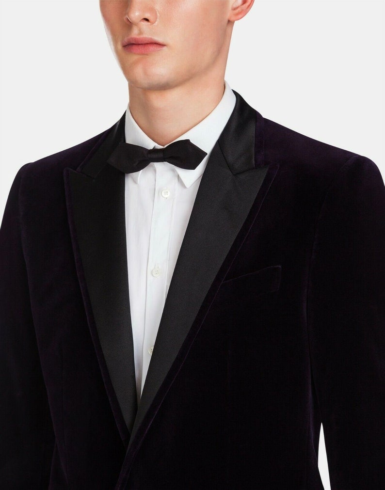 Mens Classic Black Velvet Tuxedo Jacket Easter Designer Grooms Wedding Cocktail Evening Party Wear Blazer Coat