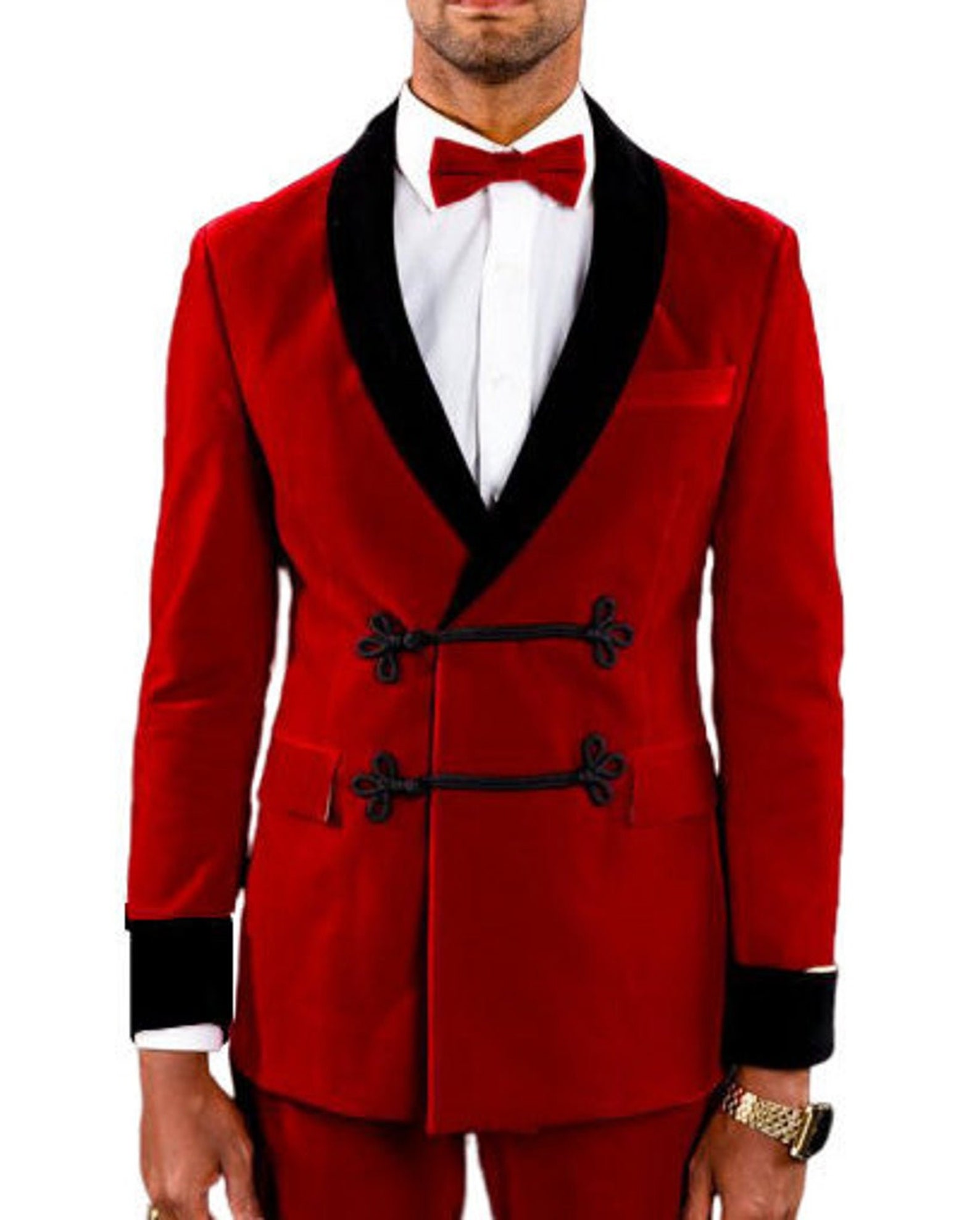Mens Smoking Jacket Red Velvet Tuxedo Blazer Luxury Evening Etsy