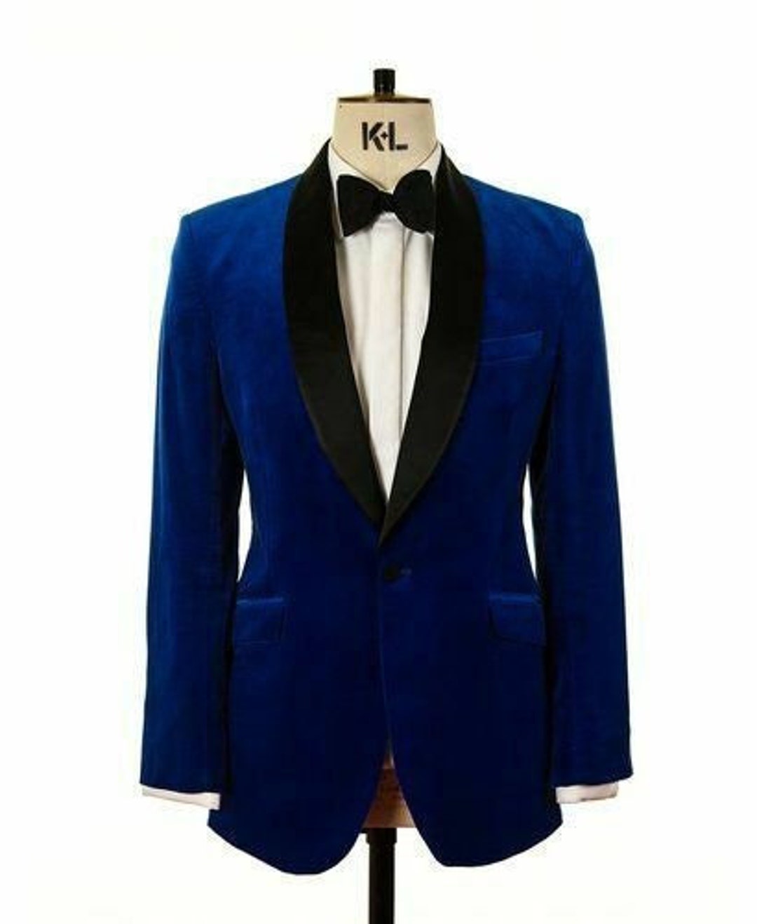Blue Velvet Blazer Men Blue Velvet Jacket Dark Blue Winter Coat Dinner