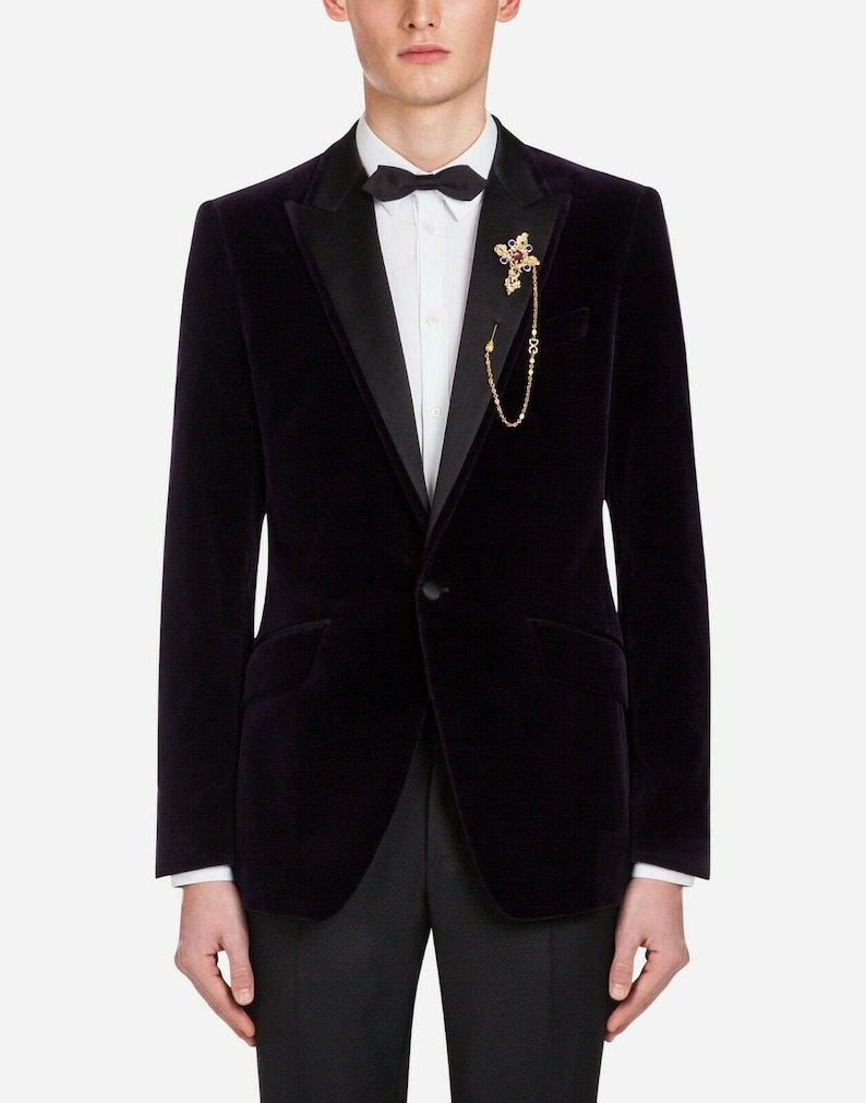 Mens Classic Black Velvet Tuxedo Jacket Easter Designer Grooms Wedding Cocktail Evening Party Wear Blazer Coat
