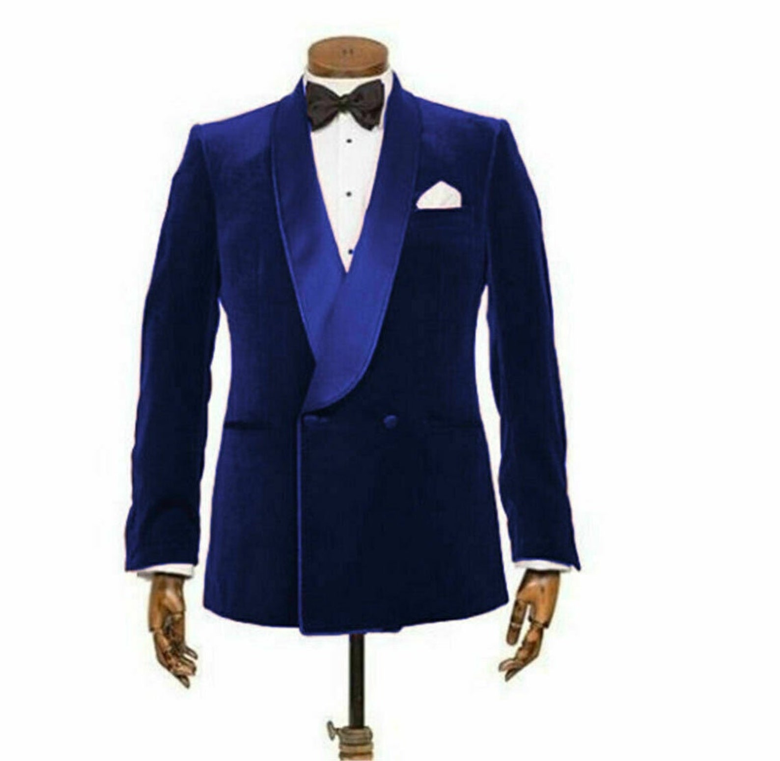 Gift For Him Mens Blue Velvet Tuxedo Jacket Tailored Wedding Etsy