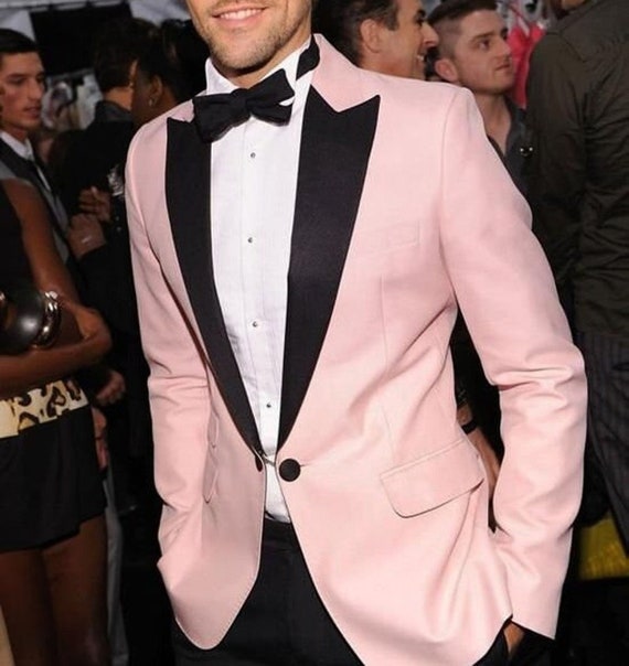 Traje de hombre Esmoquin rosa 2 piezas Fiesta de bodas Usar | Etsy México