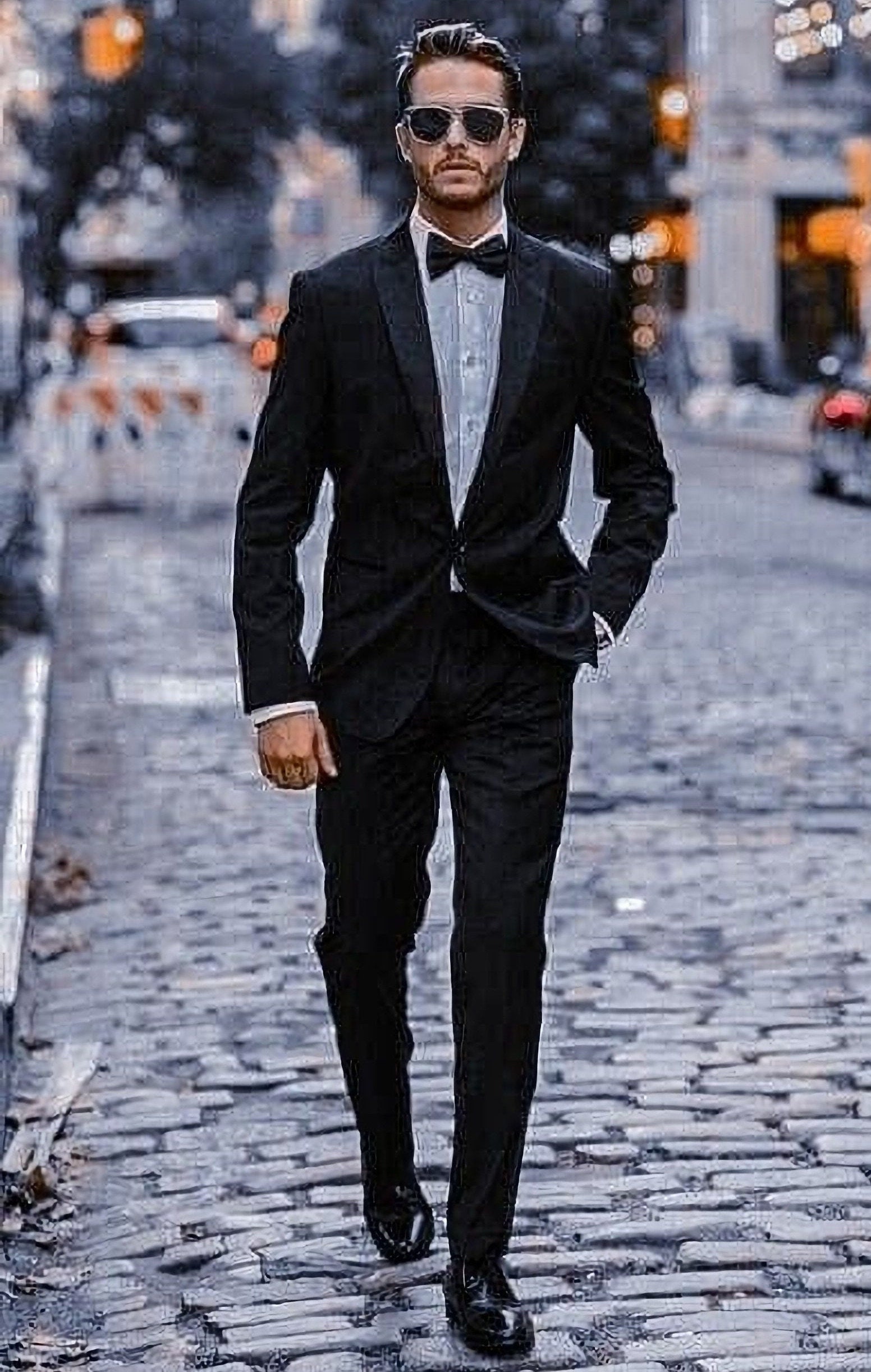 all black suits for men slim fit