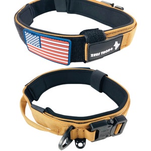Mighty Paw Tactical Dog Collar | Adjustable Working K9 Collar for Training with Heavy Duty Metal Buckle and Control Handle. Premium Grade