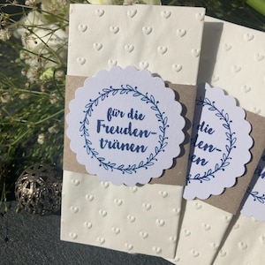 20 fazzoletti con lacrime di gioia REGALO PER GLI OSPITI Fascetta con cuori vintage per MATRIMONIO