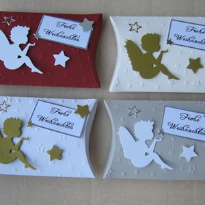 10 pièces - boîte à cadeaux pour invités, boîte à oreillers en carton ENGEL STARS Noël de l'Avent