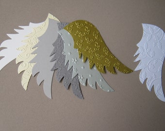 12 large angel wings ANGELS WINGS stamped parts PENDANT name tag decoration SELECTION