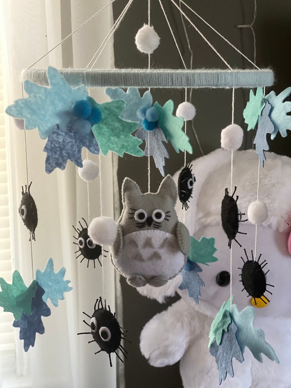 Baby mobile Anime decor gift hanging boy girl crib Studio ghibli nursery Felt mobile totoro Mobile nursery mobile Baby gift mobile