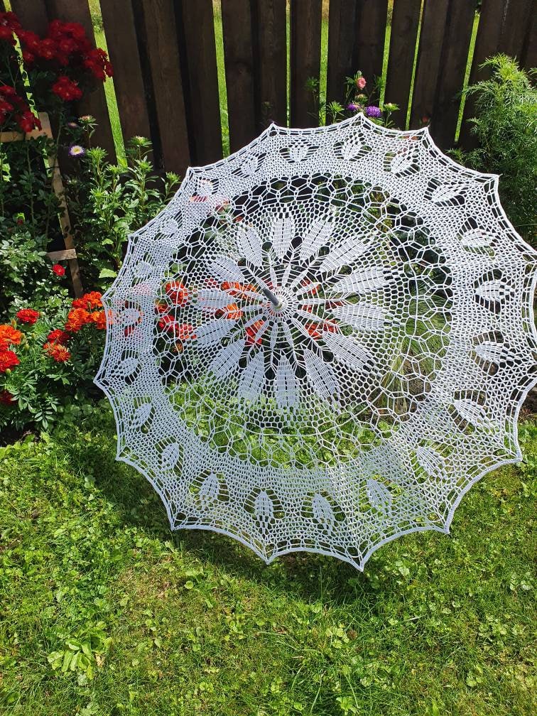 Crocheted Parasol Etsy