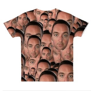 Your Face Custom Adult T-Shirt image 2