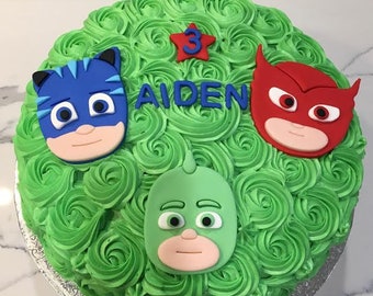 pj masks cake topper