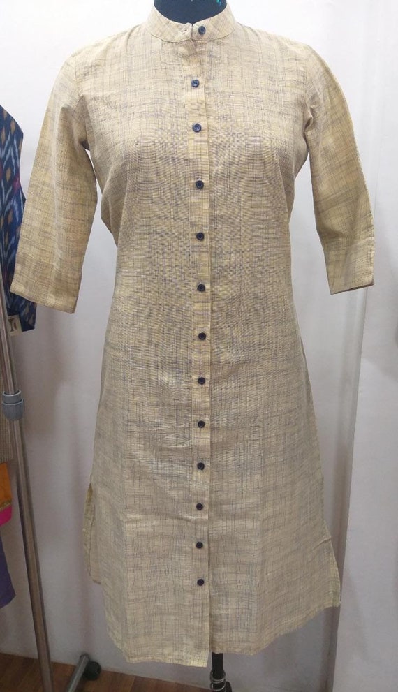 khadi suit neck design
