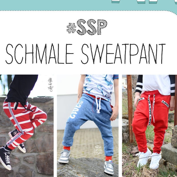 Schnittmuster schmale Sweatpants rosarosa