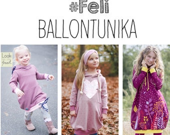 Naaipatroon Feli ballontuniek roze 80 t/m 164