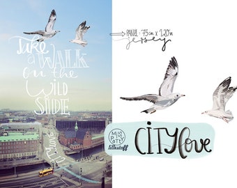 Bio-Jersey City Love lillestoff Panel