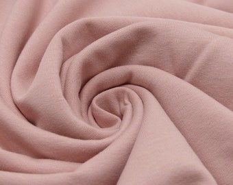 Cotton Sweat rose 0.50 m fabric sweat fabric pink nude