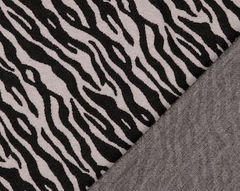 StrickJacquard Zebra grau/schwarz 0,5 m