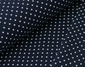 BW-Jersey dotties dunkelblau 0,5m weiß blau gepunktet Polka Dots Jerseystoff Baumwolljersey Stoff navy