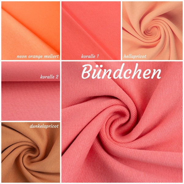 Bündchen koralle - apricot - orange 0,50 m