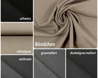 Cuffs grey tones black 0.50 m grey anthracite dark grey melange melange