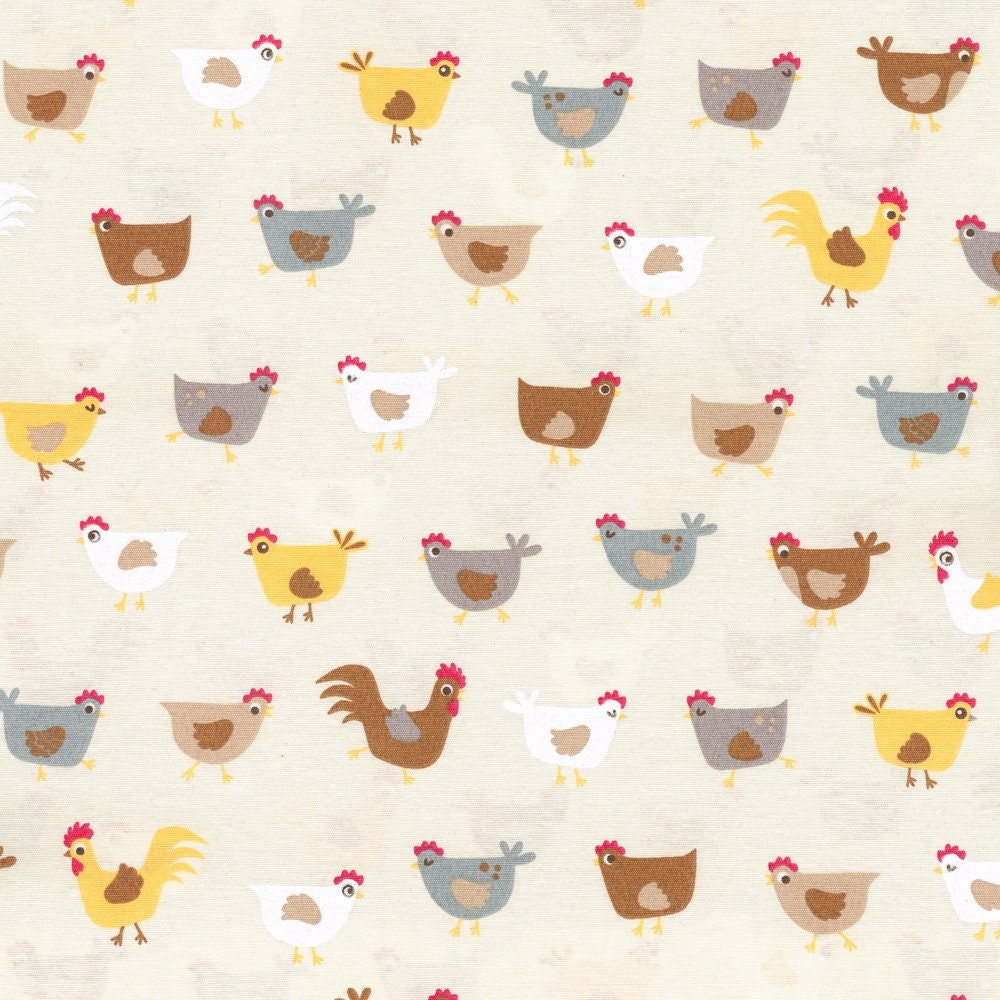 Dekostoff Hühner 05 m | Etsy