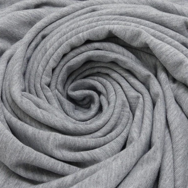 Jersey viscose gris clair melange 0,50 m