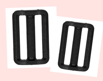 2 piezas hebilla de escalera negra 30 mm