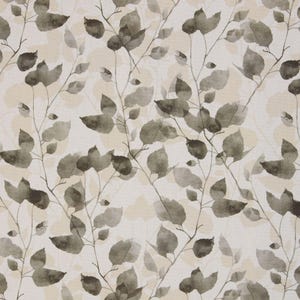 Deko Stoff Ilana weiß oliv Blätter 0,5 m