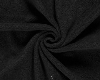 Polar Fleece schwarz 0,5 m Kuschelfleece Fleecestoff