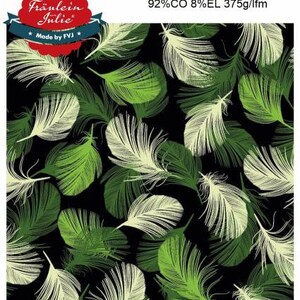 Summer Sweat Feathers Green Black 0.5 m