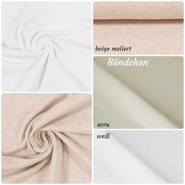 Bündchen weiß ecru beige 0,50 m