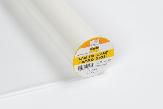 Lamifix glänzend 1m Bügelvlies wasserabweisend Kosmetiktasche Einlage bügelbar transparent glatt