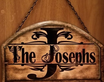 Placa de pared personalizada de madera, arte de pared de madera, placa de nombre de madera