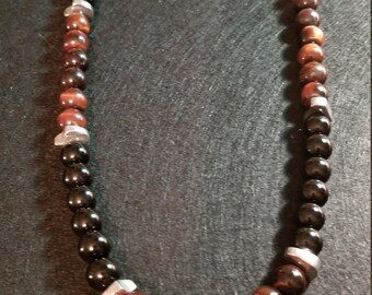 Joyería de los hombres, collar de cuentas de los hombres, collar de piedra preciosa de los hombres, regalo para el hombre, día del padre, regalo de cumpleaños para el hombre, aniversario