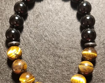 Pulseras con cuentas de los hombres, meditación, pulsera de piedra natural para los hombres, pulsera de piedra engery