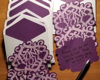 Tarjeta de agradecimiento, brida tarjeta de agradecimiento, ocasión especial gracias tarjeta