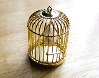 1:12 Puppenhaus Miniatur Metal Vogelkäfig Vogelhaus mit Halter Stand Deko