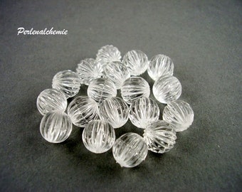 1206 15 Glasperlen 15x10mm Tropfen Klar AB Facettiert Glas Plattiert