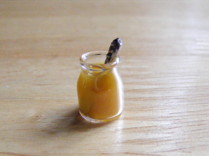 Miniature dollhouse jar of creamy honey image 1