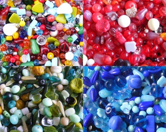 500/250 grams glass beads mix Bohemian beads 2nd choice 3-20 mm