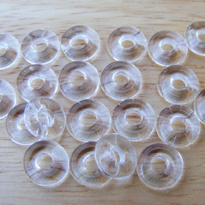 Perles en verre perles annulaires transparentes 10 mm sélection de couleurs kristall