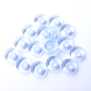 Perles en verre perles annulaires transparentes 10 mm sélection de couleurs safir hell