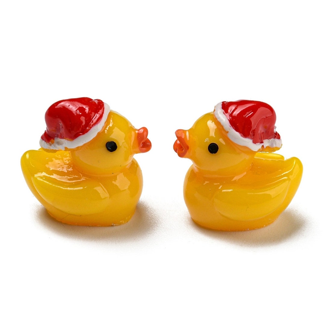 Miniatures Dollhouse Rubber Duck With Santa Hat Duck Duck Etsy UK