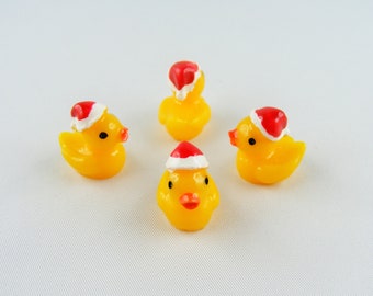 Miniaturen Puppenhaus Weihnachtsente Ente Duck gelb 15 x 17 mm