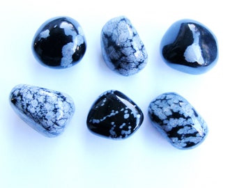 Schneeflockenobsidian Trommelstein