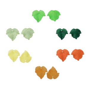 Blätter Ahorn lucite matt 6 Farben 24 x 22 mm 20 Stück