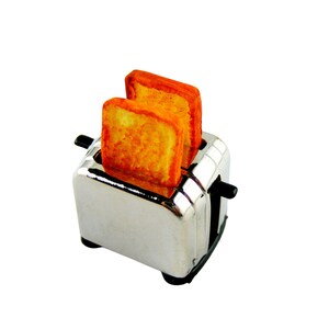 Puppenhaus Miniaturen Toaster mit 2 Brotscheiben