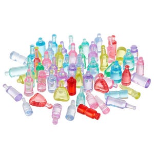 Dollhouse 10 Mixed Colored Drinks Bottles Miniature Kitchen Pub Shop Accessory
