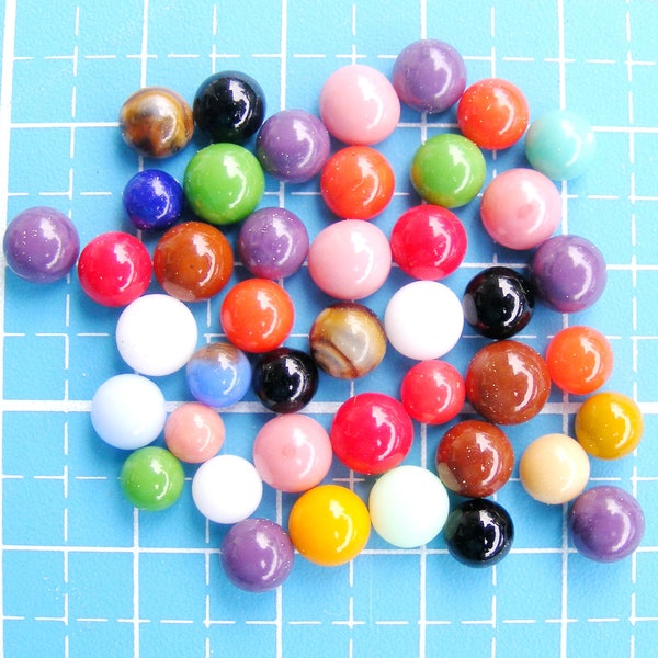 NEW MIX Fusing Dots colorful muggel stones glass 4-5 mm opaque