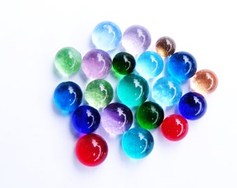 NEW MIX Fusing Dots colorful muggel stones glass 4-5 mm transparent